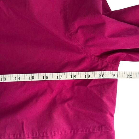 Lands’ End Women’s Medium Raspberry Pink Anorak Rain Jacket Lined Pockets - Picture 9 of 9